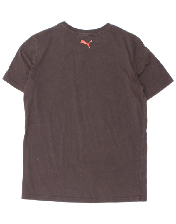 Camiseta Puma Boys Graphic Top 11-12 Anos Grande Algodão Preto