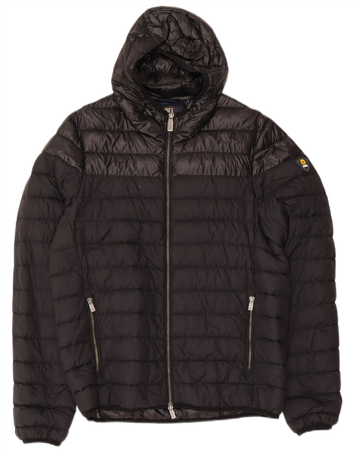 Jaqueta masculina acolchoada com capuz Ciesse Piumini UK 40 nylon preto médio