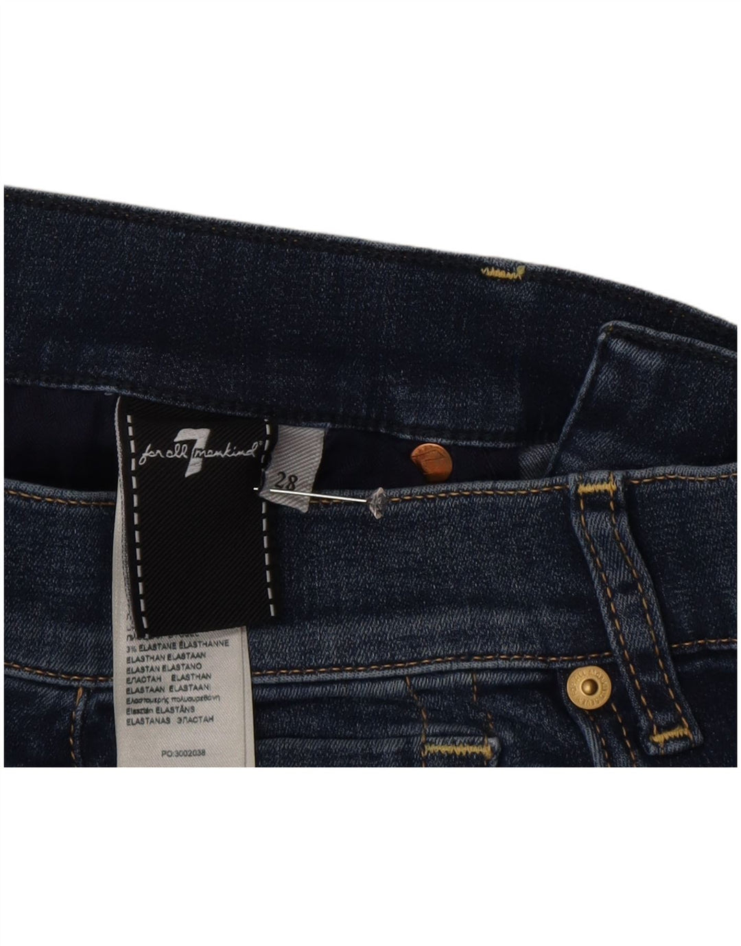 7 For All Mankind Jeans feminino bootcut W28 L34 algodão azul