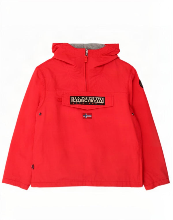 Jaqueta Anorak com capuz gráfico geográfico Napapijri Boys 11-12 anos vermelho