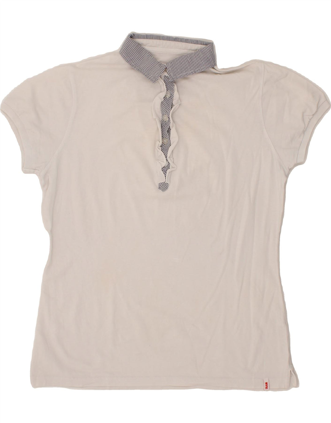 SLAM Womens Polo Shirt UK 18 XL White Cotton Vintage Slam and Second-Hand Slam from Messina Hembry 