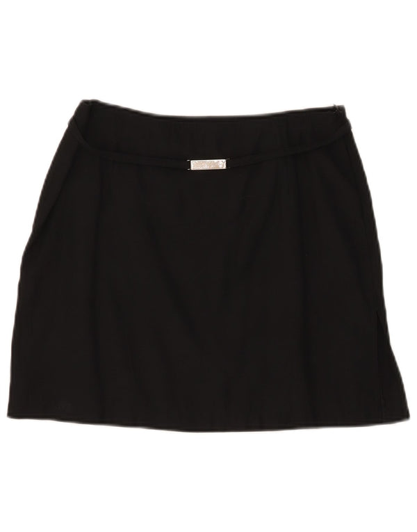 Mini saia feminina Moschino IT 40 pequena W27 acetato preto
