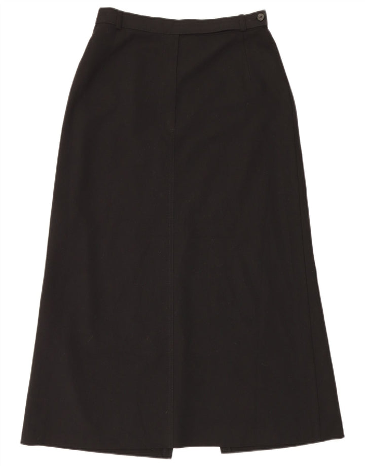 Saia maxi feminina Marks & Spencer Reino Unido 12 médio W28 poliéster preto