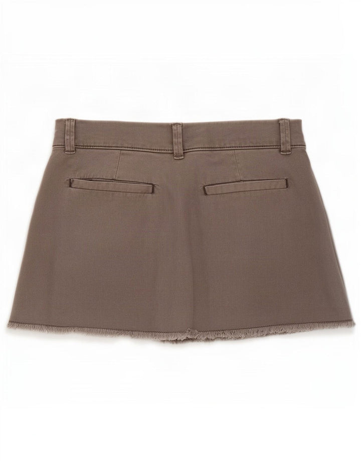 Pull & Bear Minissaia feminina pequena W28 algodão cinza