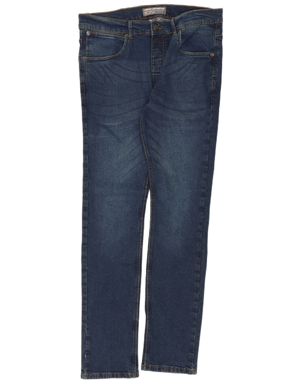 French Connection Mens Slim Jeans W36 L32 Azul Marinho Algodão