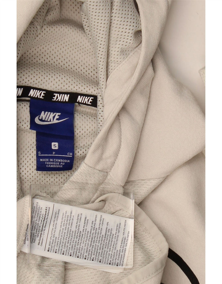 NIKE Mens Hoodie Jumper Pequeno Algodão Cinza
