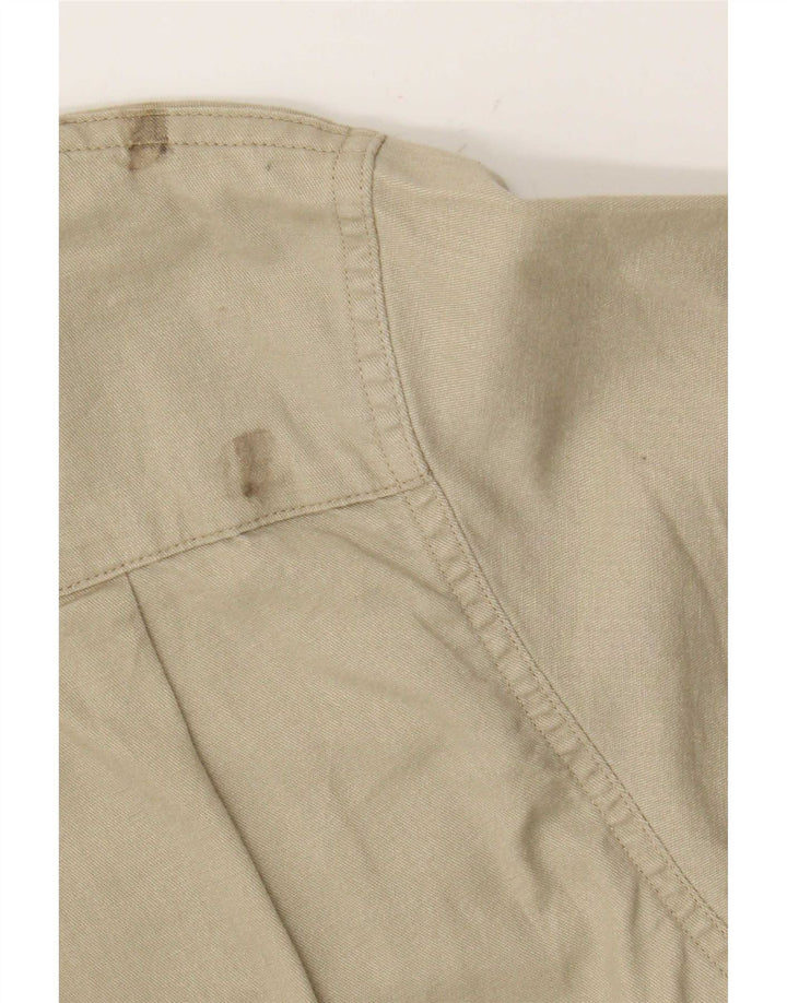 Camisa Wrangler masculina de manga curta XL algodão cáqui