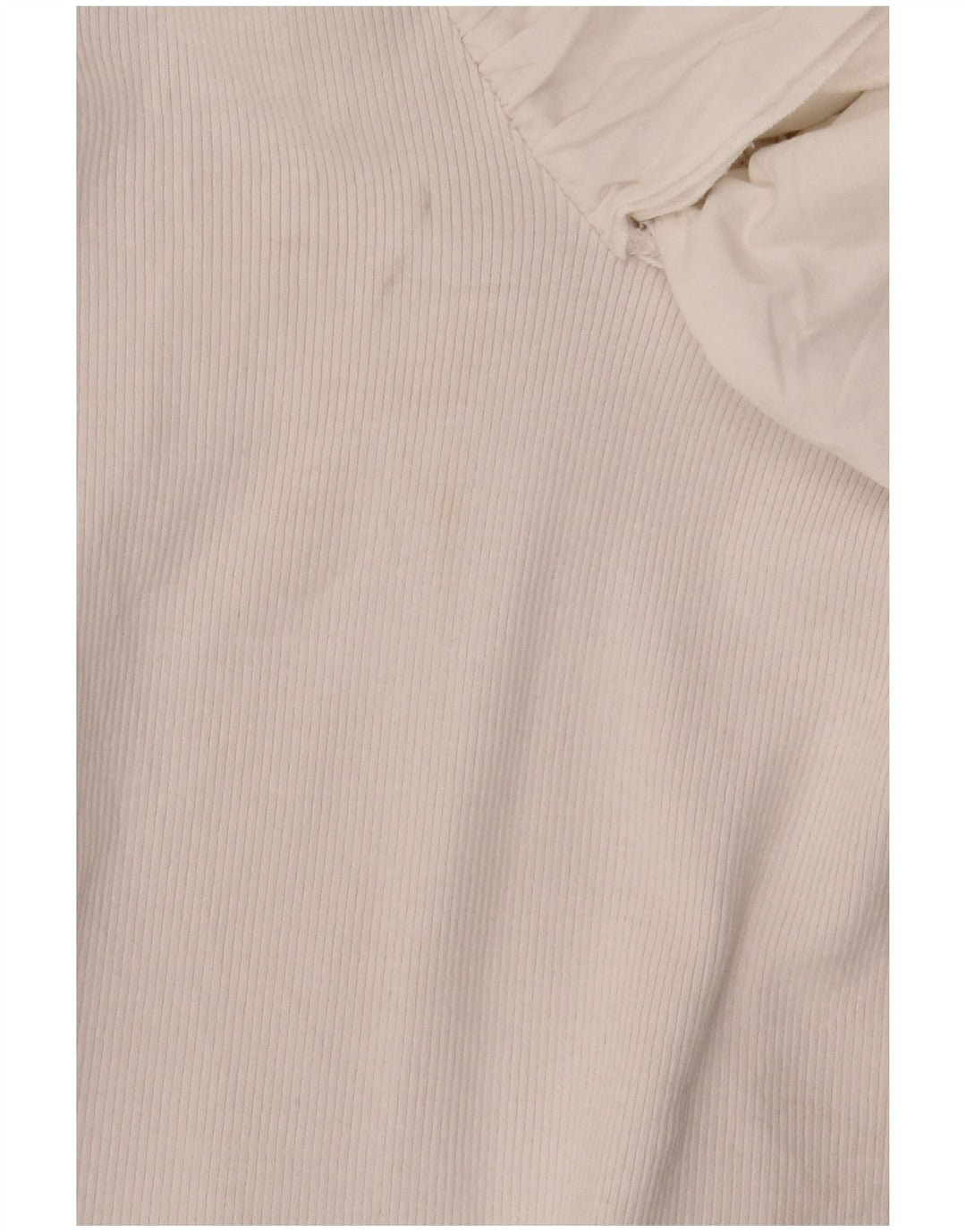 Macacão feminino Zara com babados UK 8 pequeno algodão branco