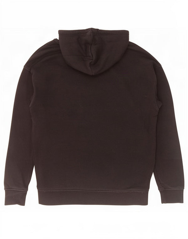Adidas feminino gráfico oversized moletom com capuz UK 6 XS algodão preto