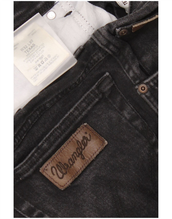 Wrangler Masculino Texas Straight Jeans W32 L30 Algodão Preto