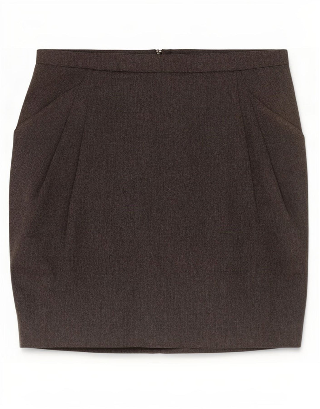 Mini saia feminina Zara pequena W26 poliéster cinza
