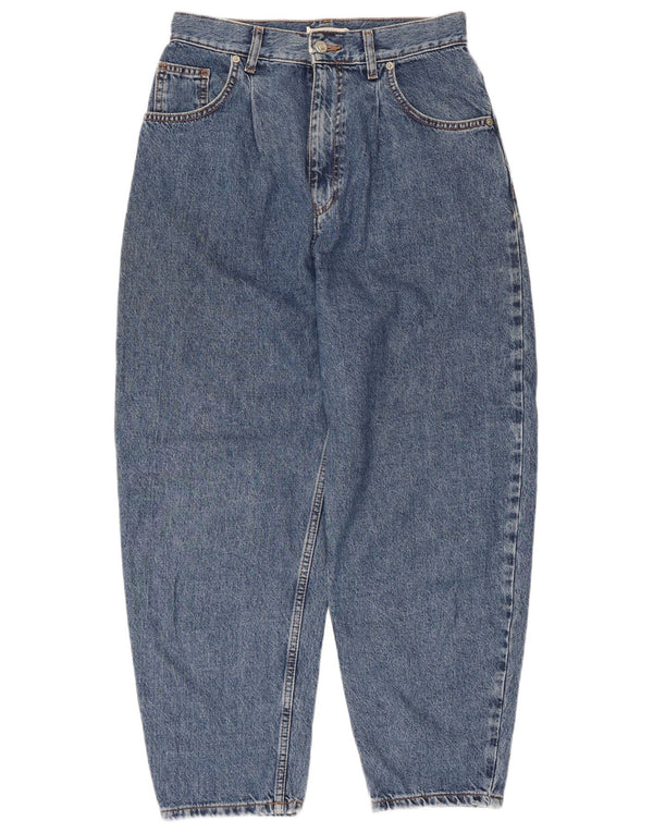 Topshop feminino balão cintura alta corte jeans cônico W28 L25 algodão azul