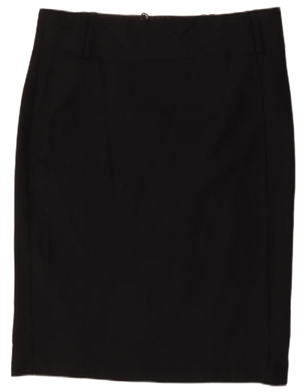 Saia lápis feminina Marks & Spencer Reino Unido 20 2XL W40 poliéster preto