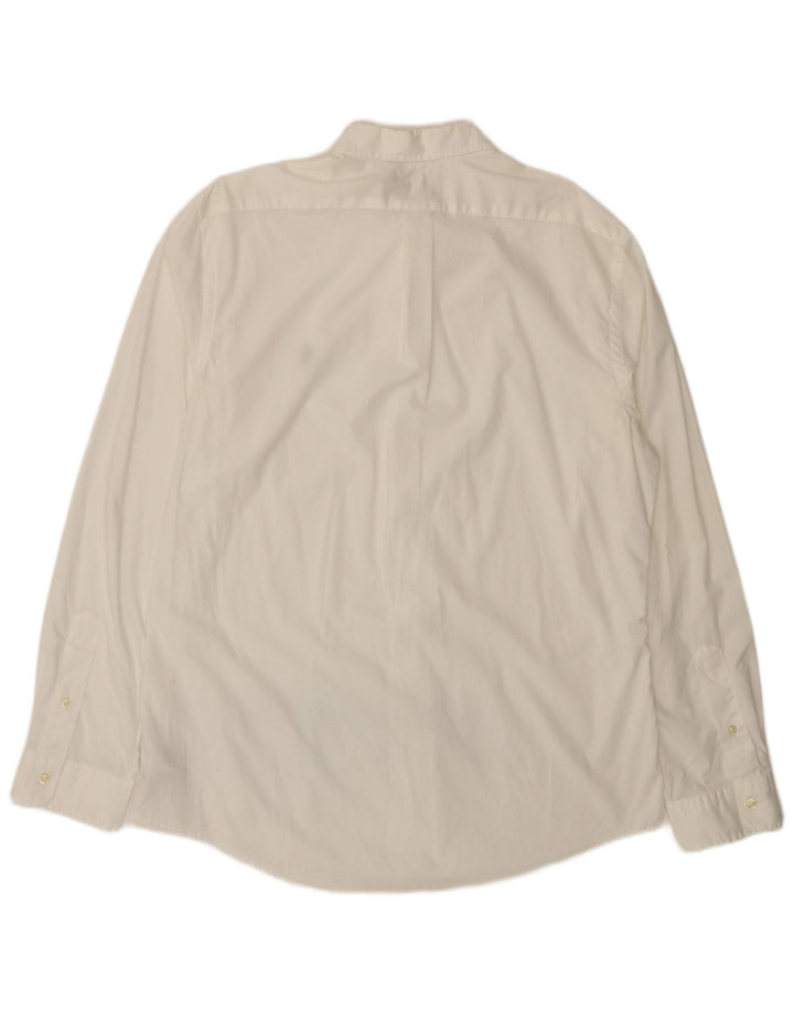 Ralph Lauren Mens Camisa Slim Fit Tamanho 17/12 XL Algodão Branco