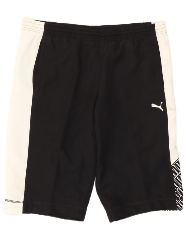 Shorts esportivos gráficos masculinos Puma médio preto colorblock