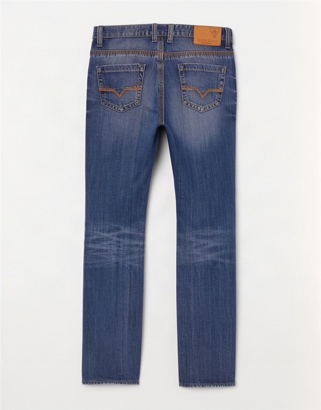Guess Mens Straight Jeans W30 L33 Azul Algodão