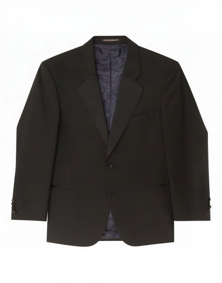 Jaqueta blazer masculina de 2 botões Marks & Spencer tamanho 44 XL lã preta