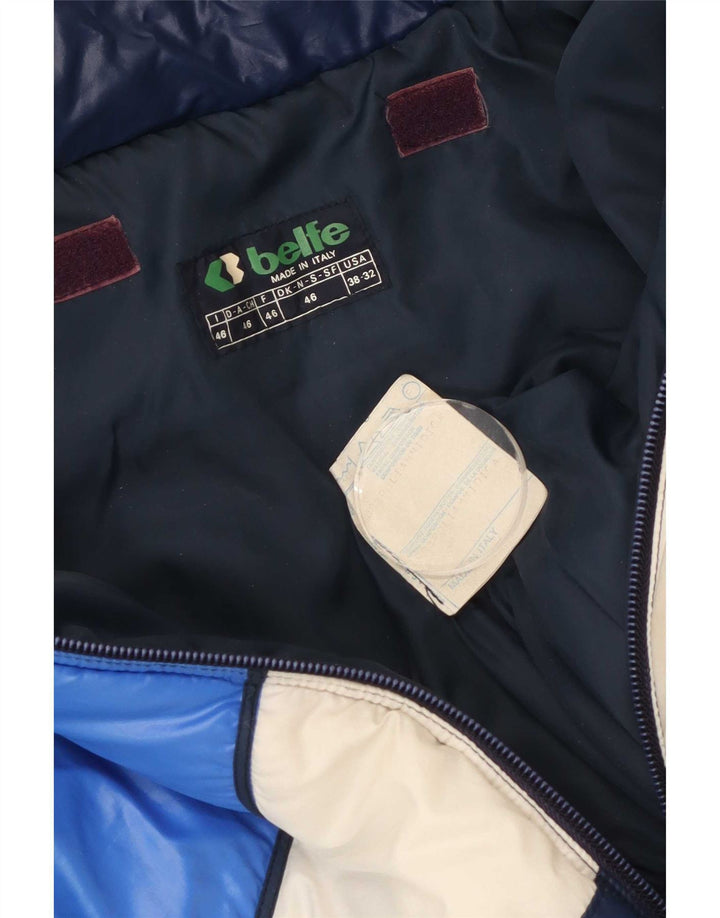 Jaqueta acolchoada masculina Belfe IT 46 pequena azul marinho Colourblock poliamida