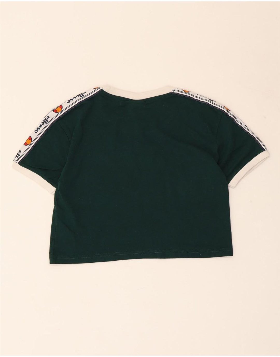 Camiseta feminina ELLESSE com estampa gráfica UK 4 XS algodão verde