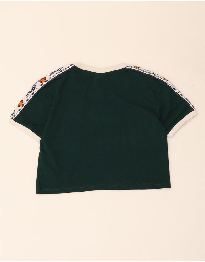 Camiseta feminina ELLESSE com estampa gráfica UK 4 XS algodão verde