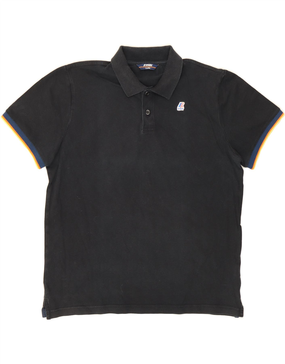 K-WAY Mens Polo Shirt XL Navy Blue Cotton Vintage K-Way and Second-Hand K-Way from Messina Hembry 