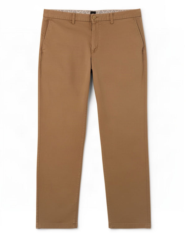 Calça Chino Masculina Hugo Boss IT 52 XL W36 L30 Algodão Cáqui