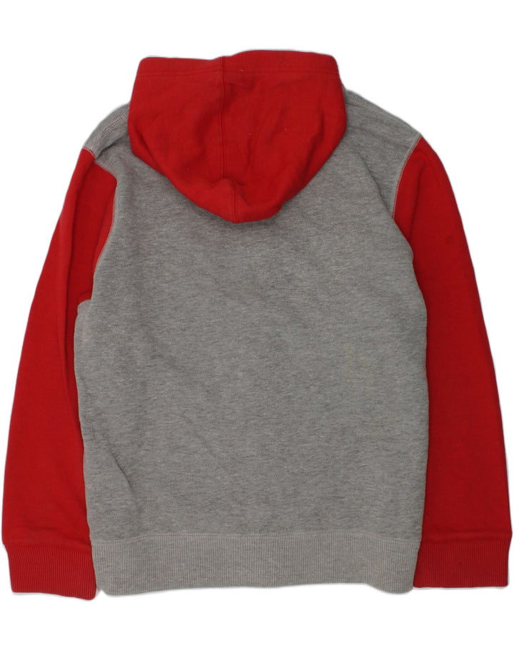 CONVERSE Boys Zip Hoodie Sweater 13-14 Years XL Grey Colourblock Cotton | Vintage Converse | Thrift | Second-Hand Converse | Used Clothing | Messina Hembry 
