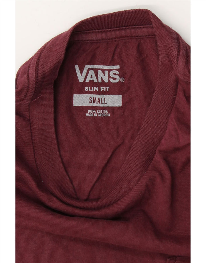 Camiseta masculina VANS Slim Fit Graphic Top Pequeno Marrom Algodão