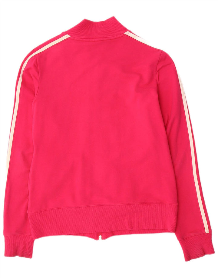 Adidas Womens Tracksuit Top Jacket UK 10 Pequeno Algodão Rosa