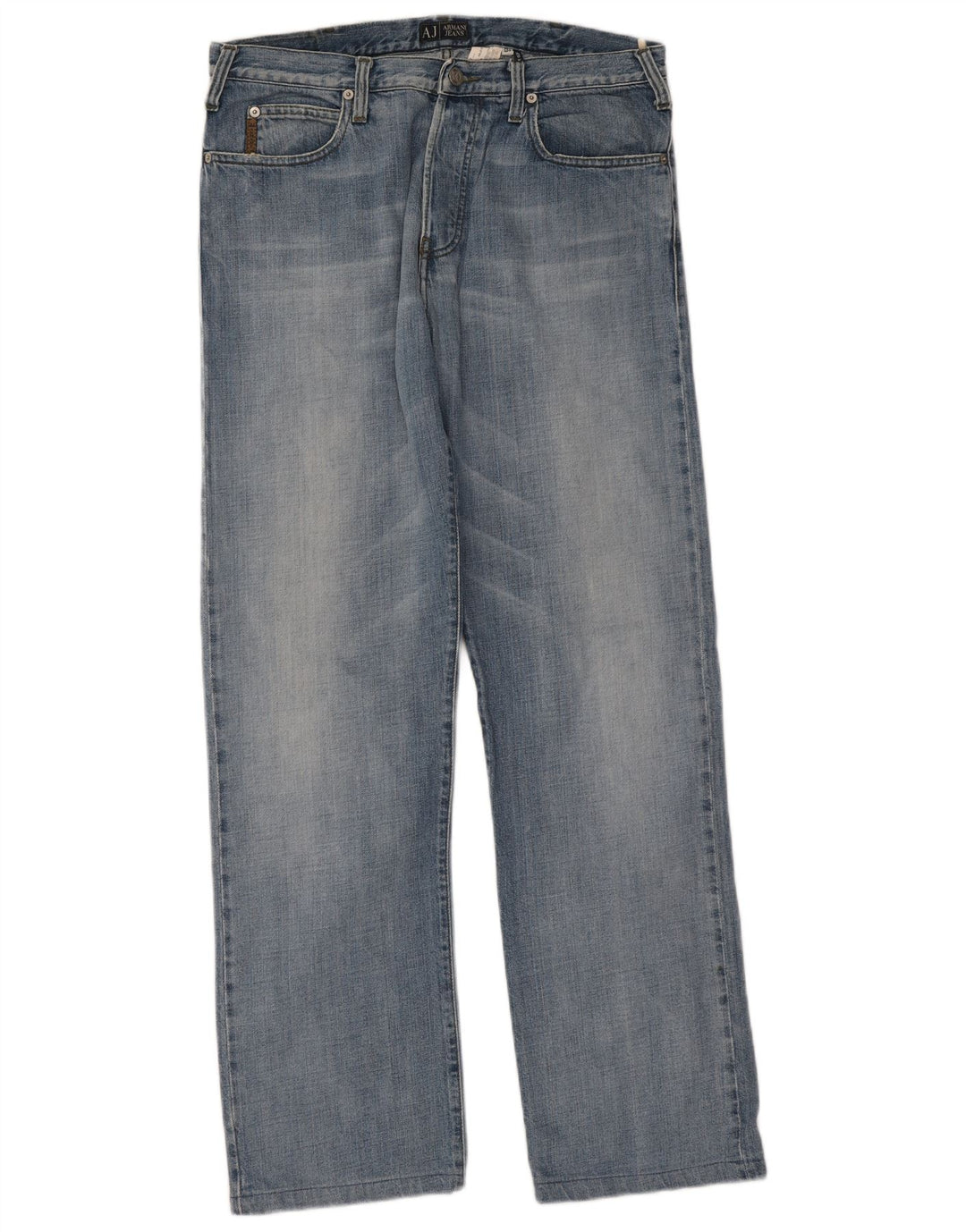 Calça jeans reta masculina Armani W34 L31 algodão azul
