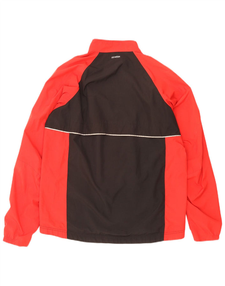 Jaqueta de chuva masculina Adidas UK 40 grande poliéster colorblock vermelho