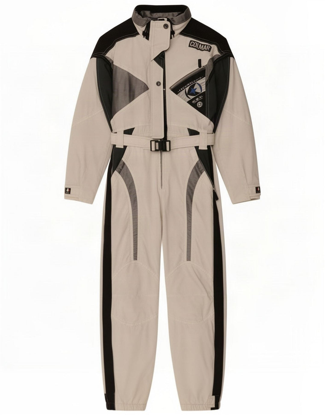 Macacão de esqui gráfico feminino Colmar IT 44 Colorblock branco médio