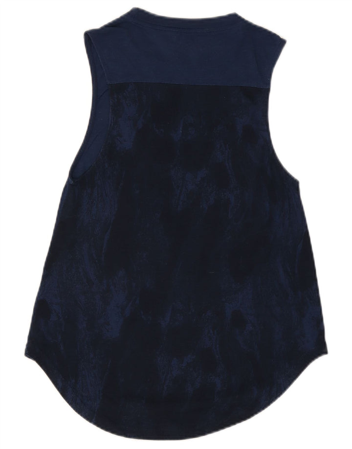 Colete Adidas Feminino Top UK 8 Pequeno Azul Marinho Tie Dye Poliéster