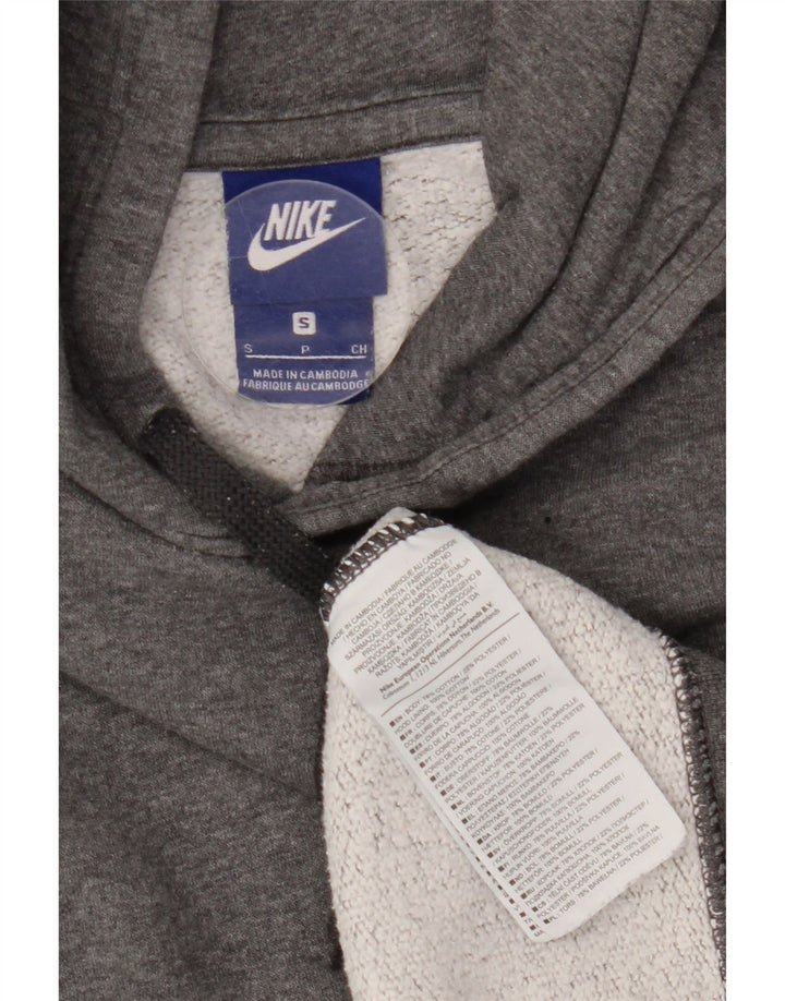 Jumper com capuz masculino Nike pequeno algodão manchado cinza