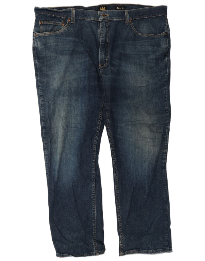 Lee Mens Classic Fit Straight Jeans W42 L30 Azul Algodão