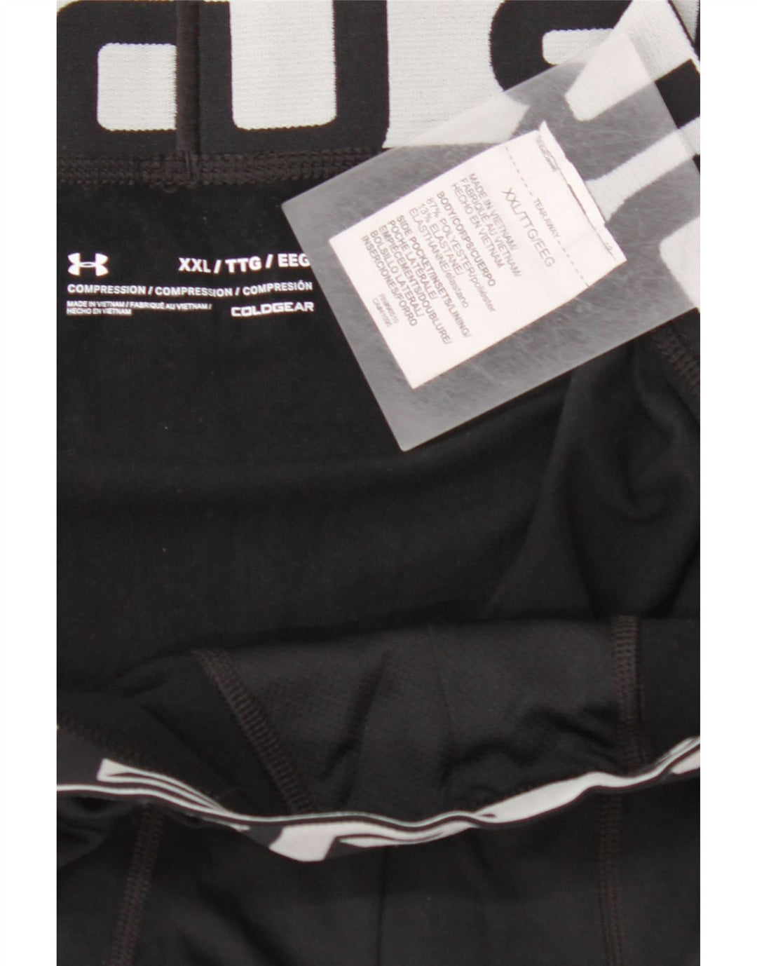 UNDER ARMOUR Masculino Cold Gear Graphic Leggings 2XL Poliéster Preto