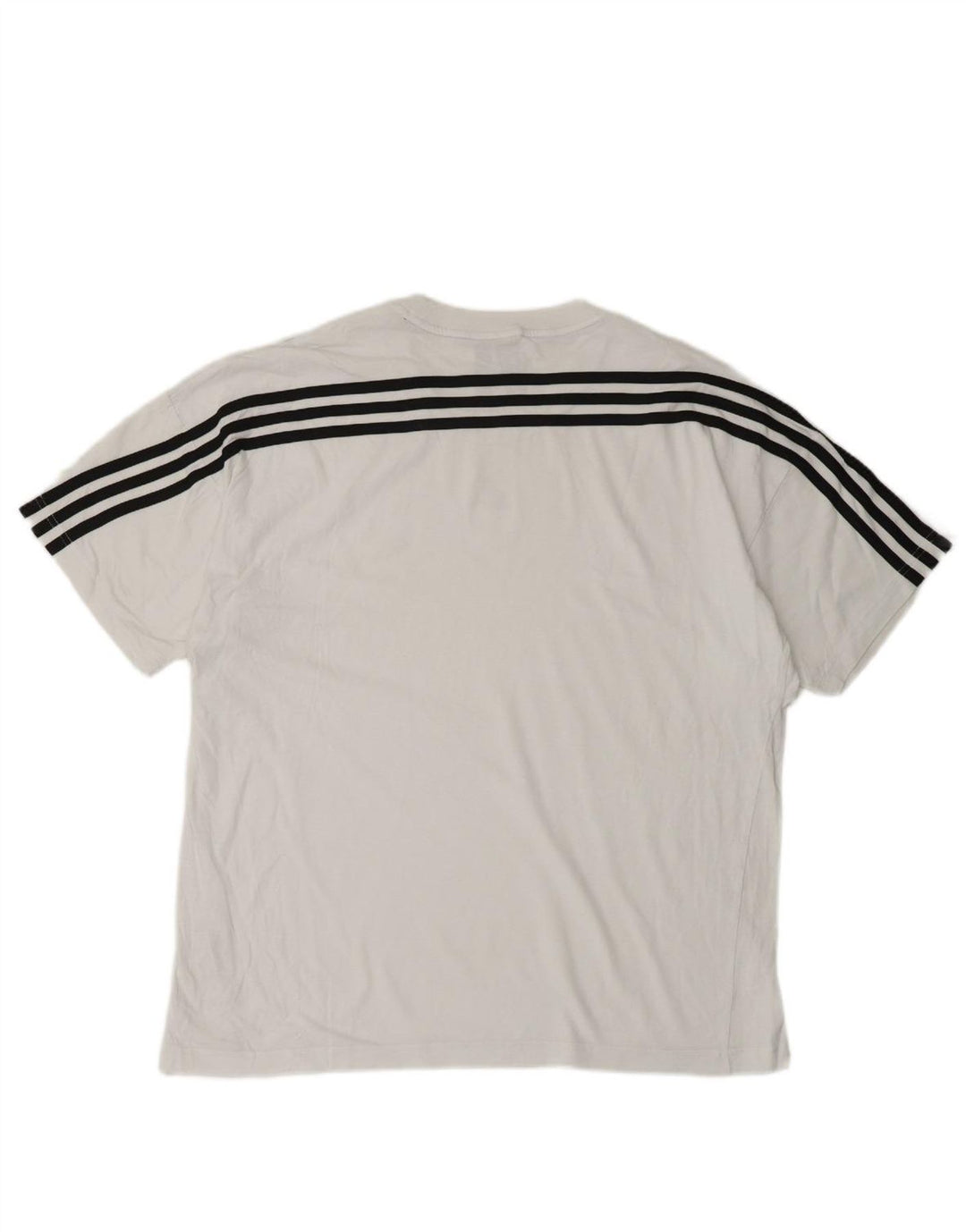 ADIDAS Mens T-Shirt Top Grande Algodão Branco