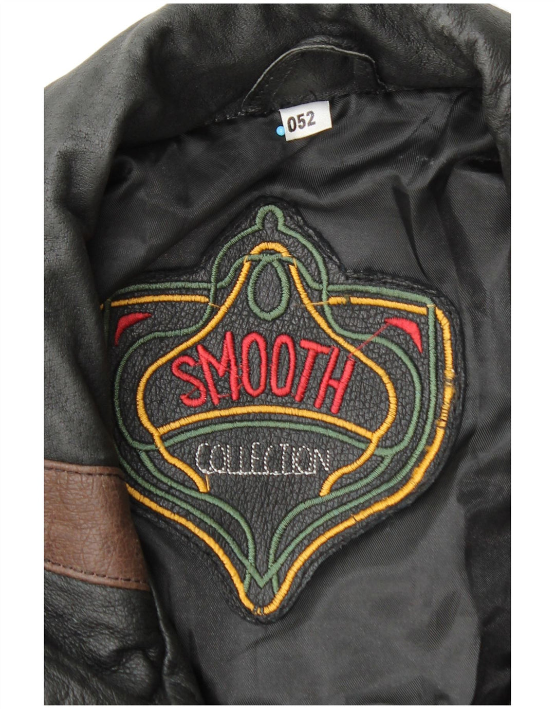 Jaqueta de couro masculina vintage IT 52 XL couro colorblock preto