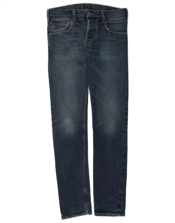 Armani feminino slim jeans W29 L34 algodão azul