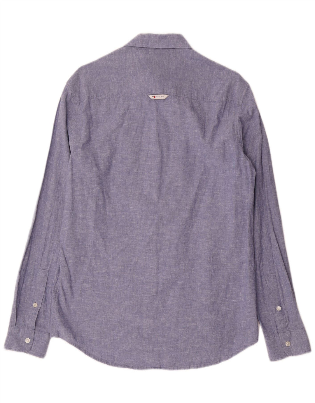 Camisa masculina Tommy Hilfiger Regular Fit pequena azul algodão