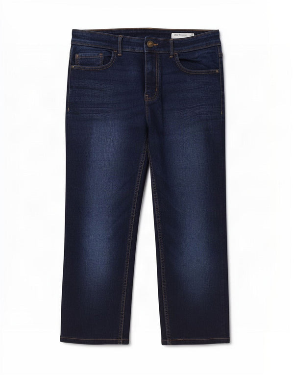 Jeans retos femininos Marks & Spencer Reino Unido 12 médio W30 L19 azul marinho