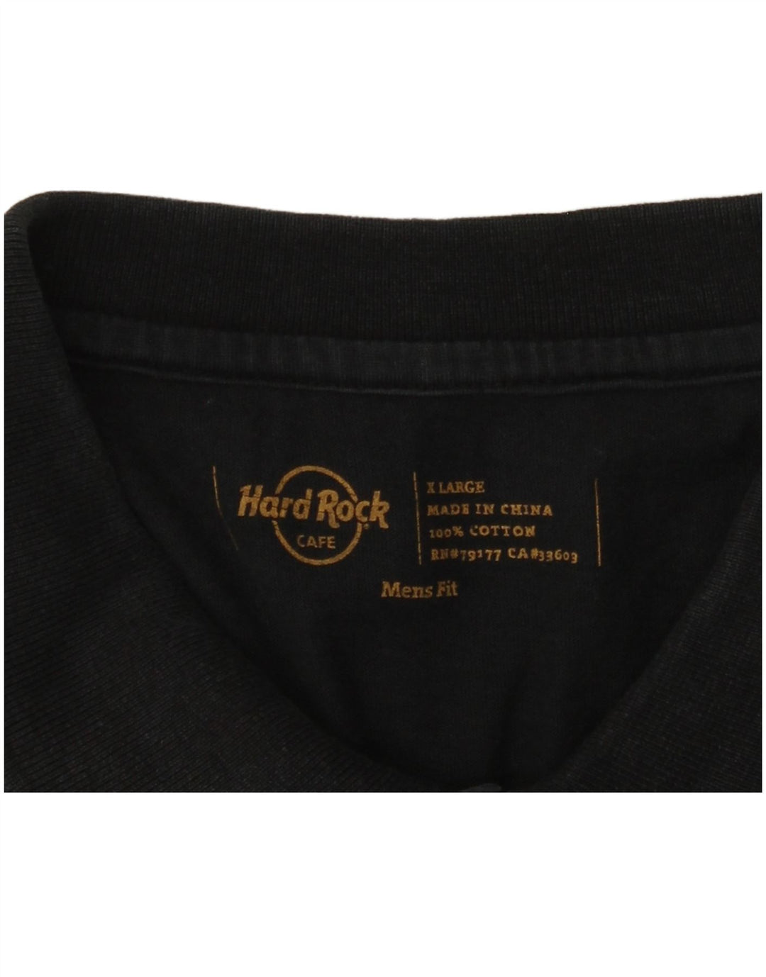 Camisa polo masculina HARD ROCK CAFE Copenhagen Graphic XL algodão preto