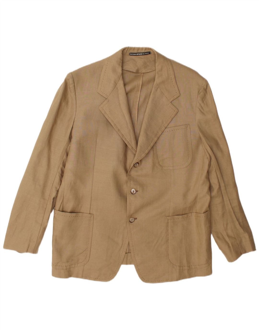 Jaqueta Blazer Masculina Vintage com 3 Botões Reino Unido 38 Bege Médio