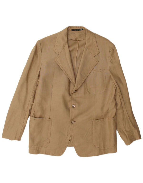Jaqueta Blazer Masculina Vintage com 3 Botões Reino Unido 38 Bege Médio