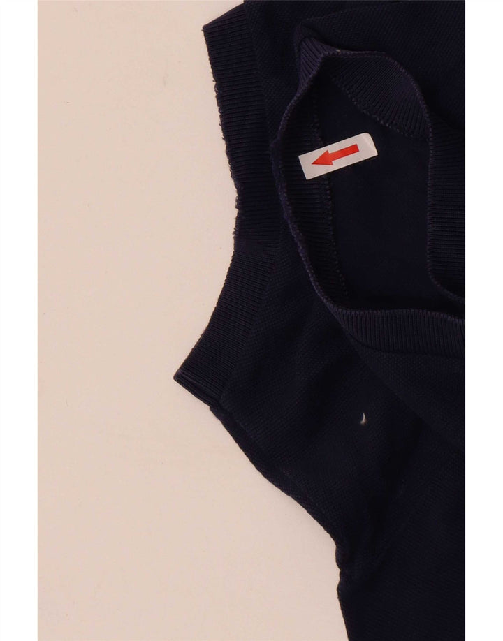 Camisa polo masculina Lacoste tamanho 8 3XL algodão azul marinho