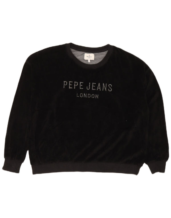 Suéter feminino com estampa gráfica grande PEPE JEANS Reino Unido 18 XL preto