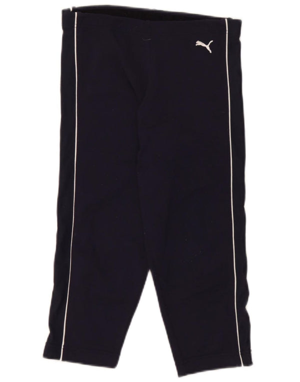 Puma Womens Capri Leggings UK 10 Pequeno Azul Marinho Nylon