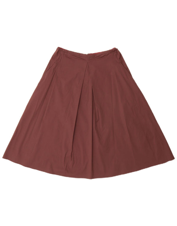 Saia plissada feminina vintage W26 pequena marrom