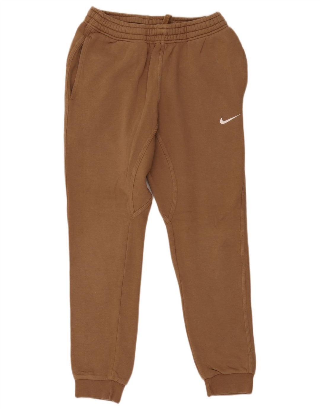 Calça de treino masculina Nike joggers pequeno algodão bege