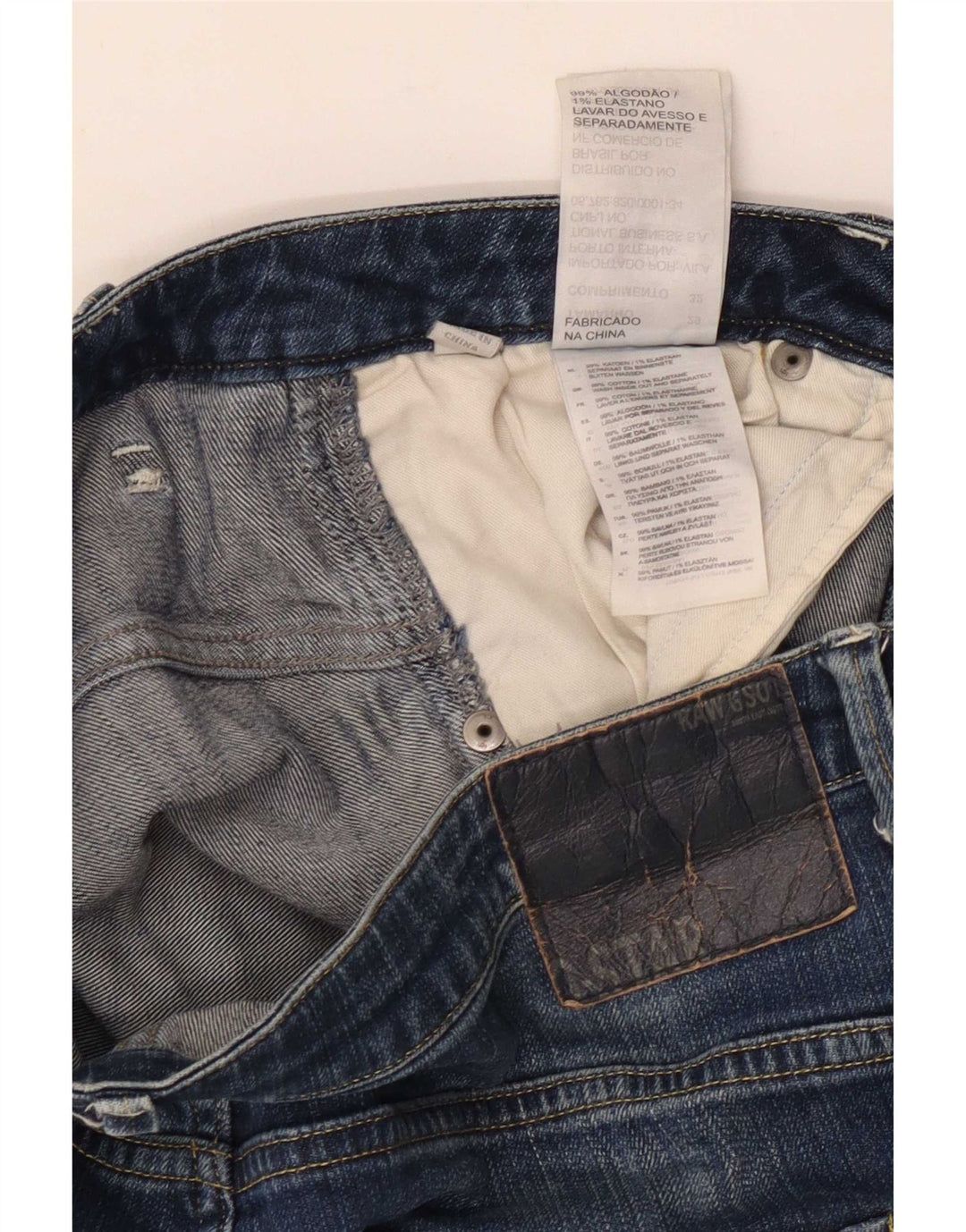 Calça jeans masculina G-Star cônica W29 L28 algodão azul
